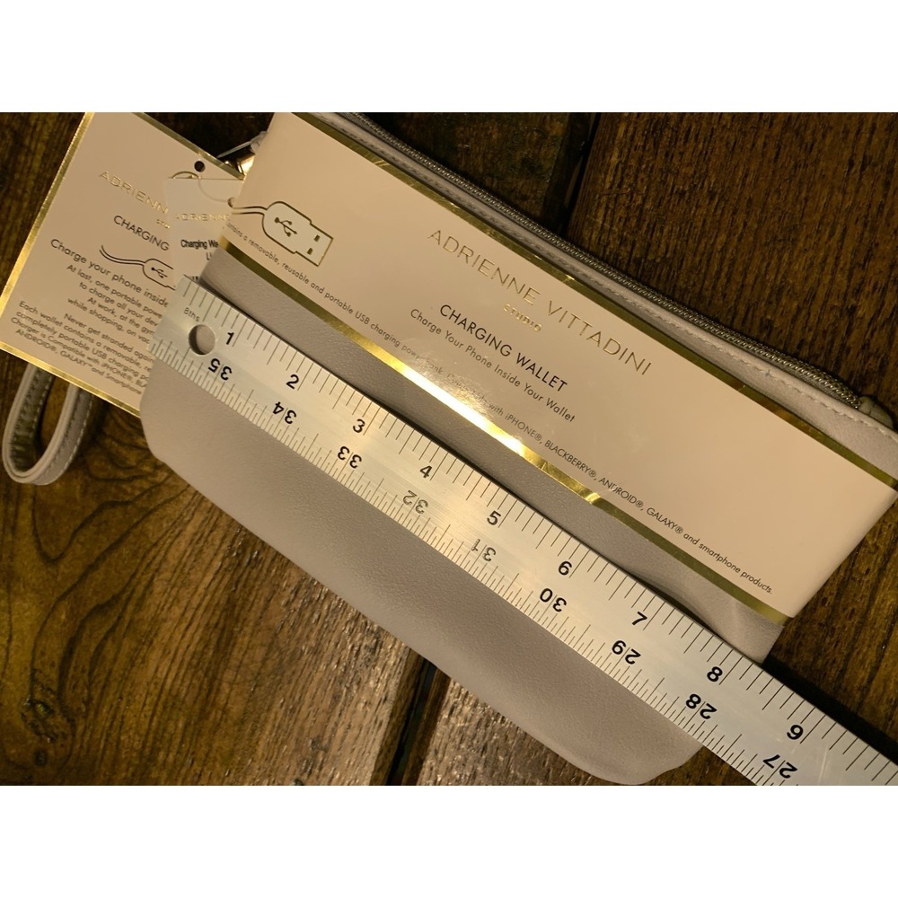 New Adrienne Vittadini Apple Others Phone Charging Wallet Wristlet Gray - Picture 11 of 11